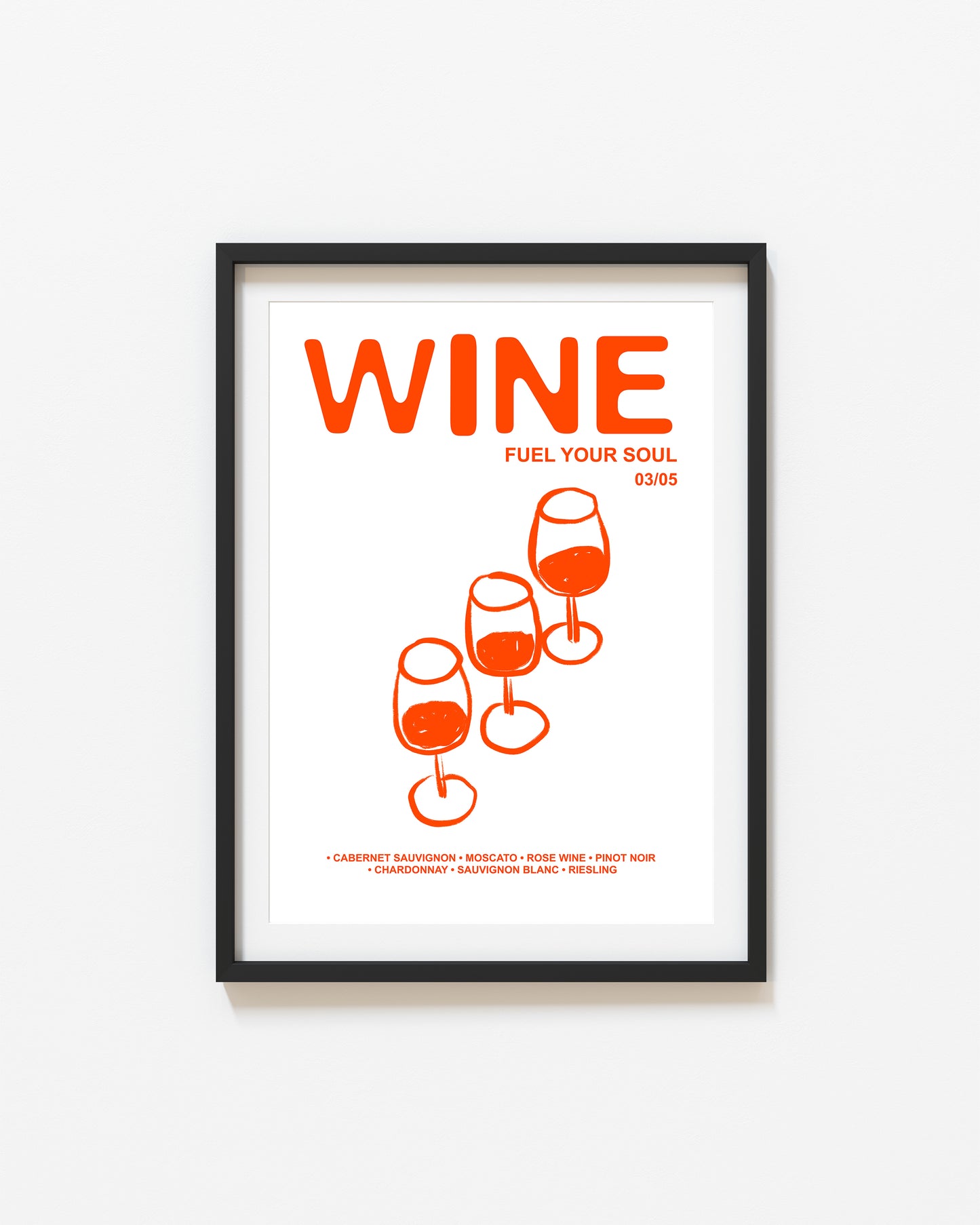 Retro Wine | Fuel Your Soul Print | UNFRAMED