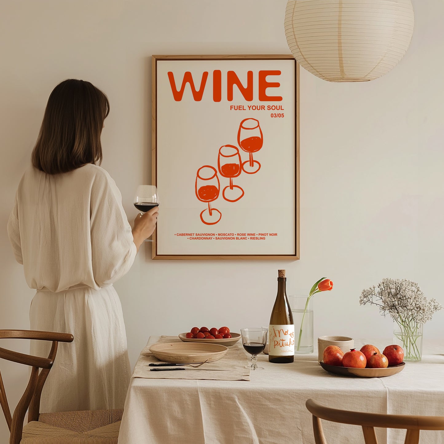 Retro Wine | Fuel Your Soul Print | UNFRAMED