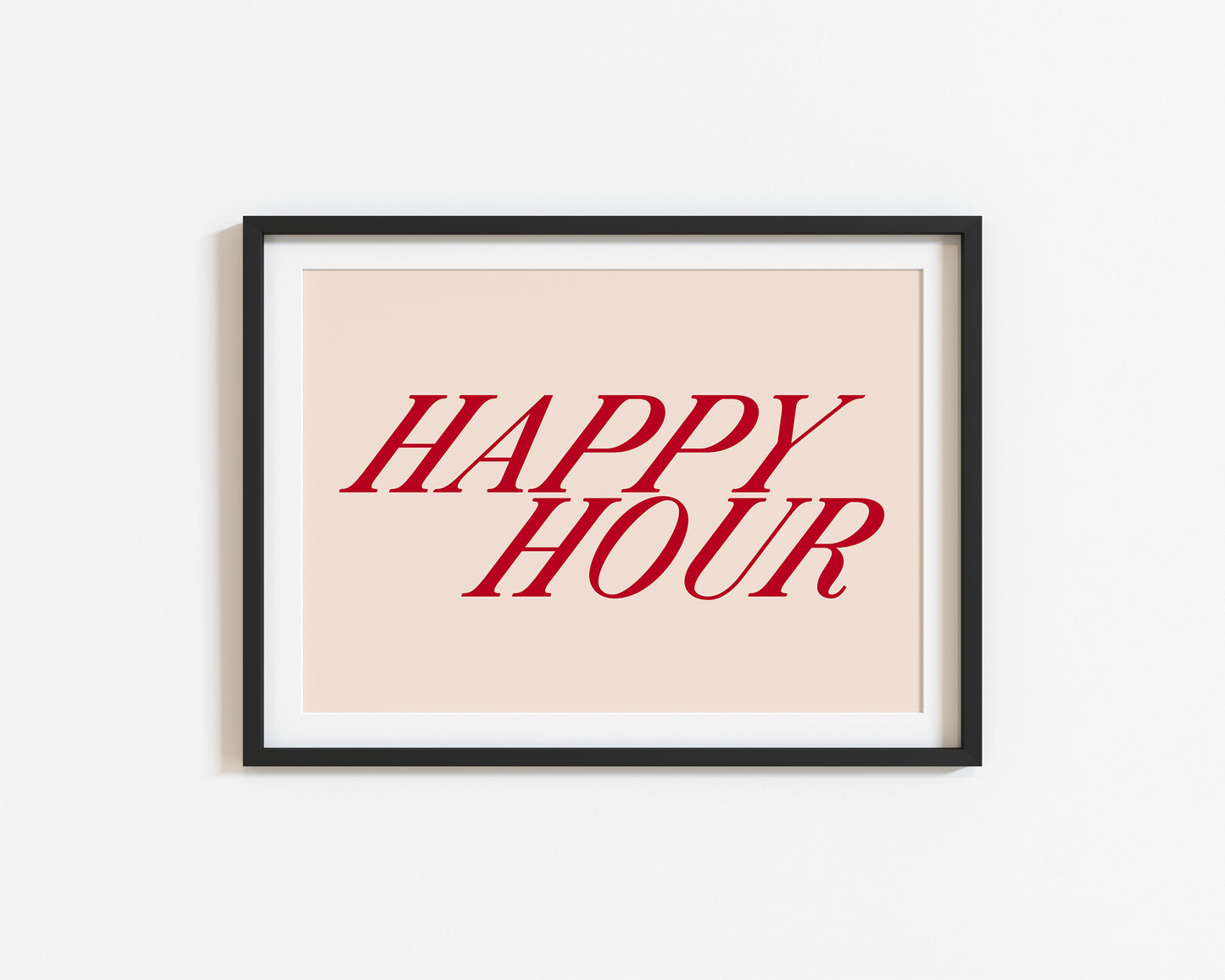 Happy Hour Print | Bar Poster | UNFRAMED