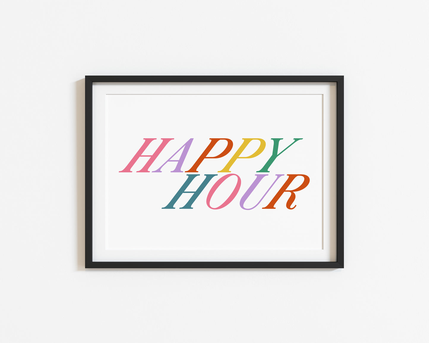 Happy Hour Print | Bar Poster | UNFRAMED