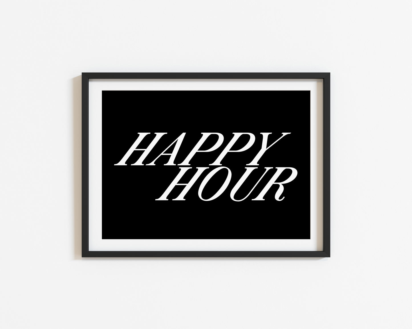 Happy Hour Print | Bar Poster | UNFRAMED