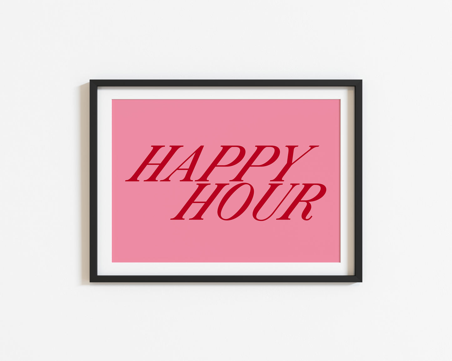 Happy Hour Print | Bar Poster | UNFRAMED