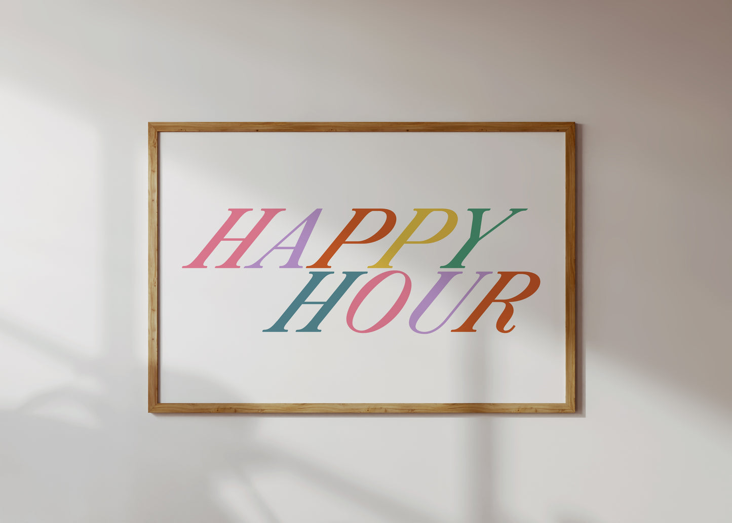 Happy Hour Print | Bar Poster | UNFRAMED