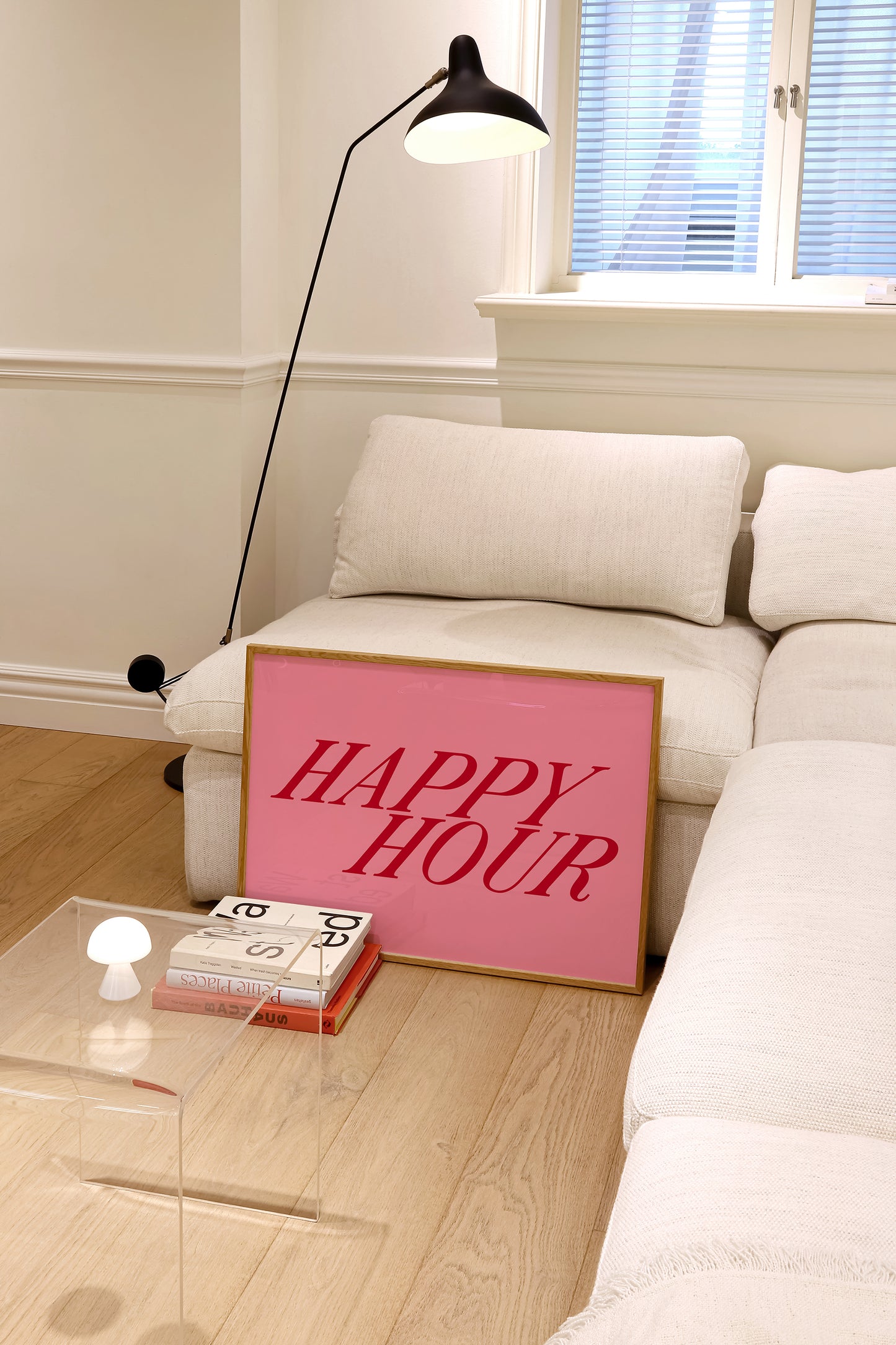 Happy Hour Print | Bar Poster | UNFRAMED