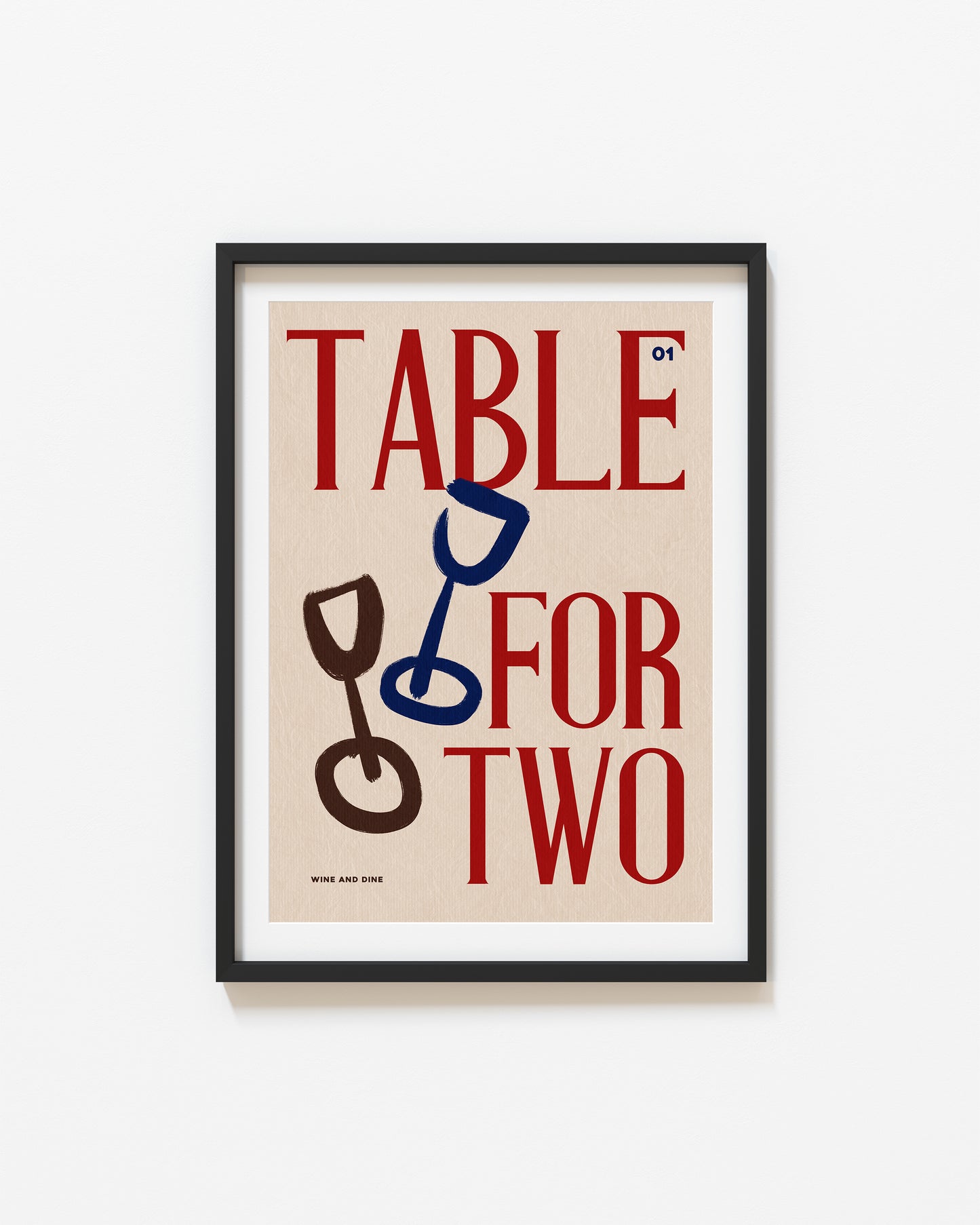 Table For Two | Dining Room Print | UNFRAMED