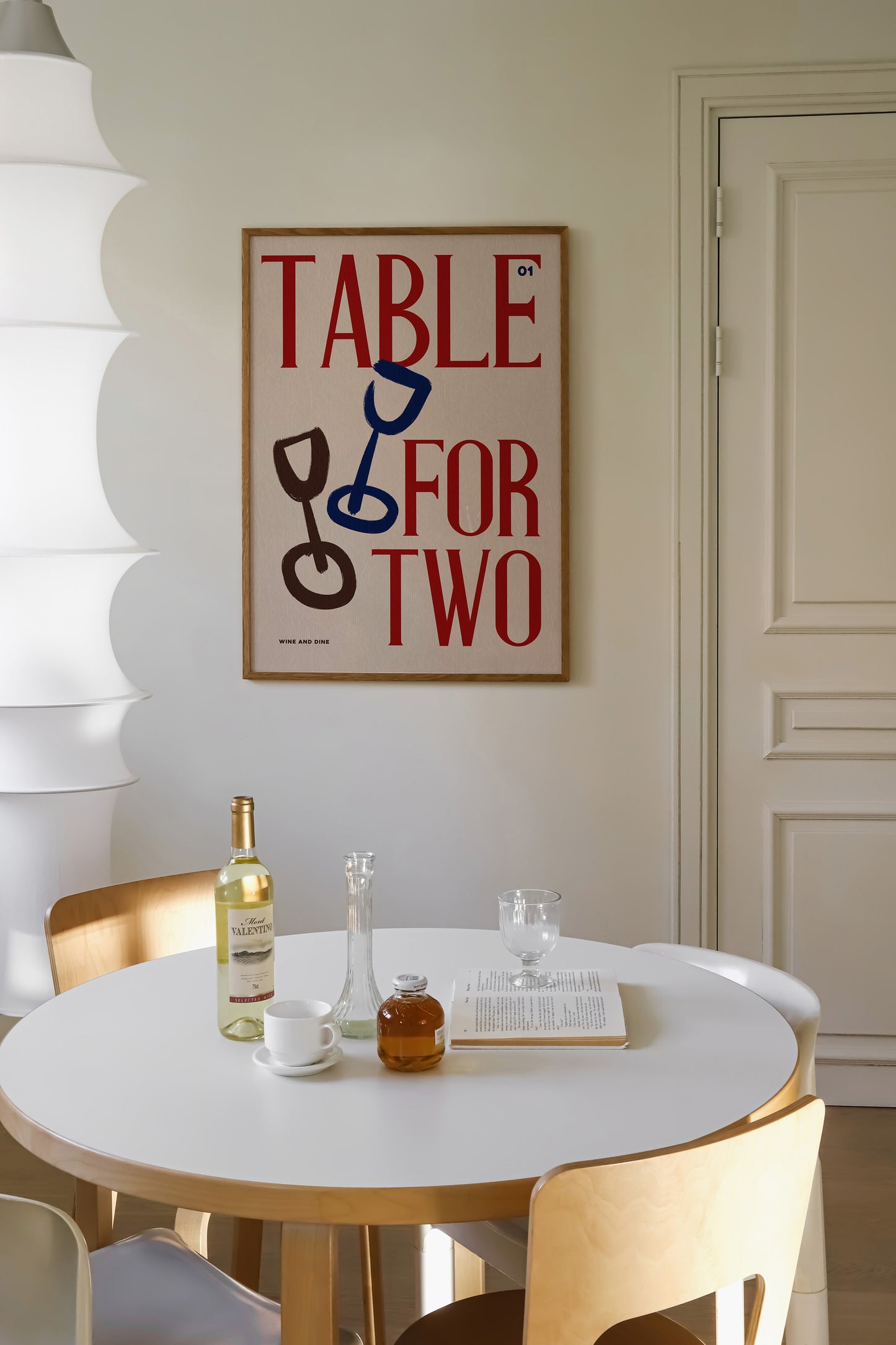 Table For Two | Dining Room Print | UNFRAMED