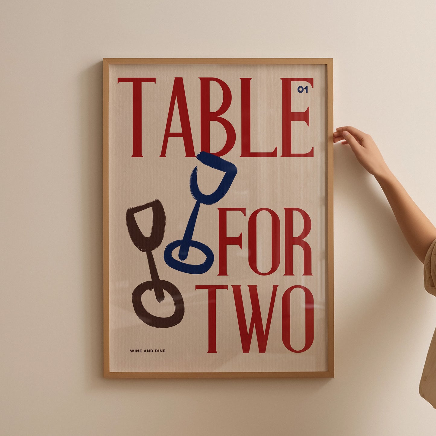 Table For Two | Dining Room Print | UNFRAMED