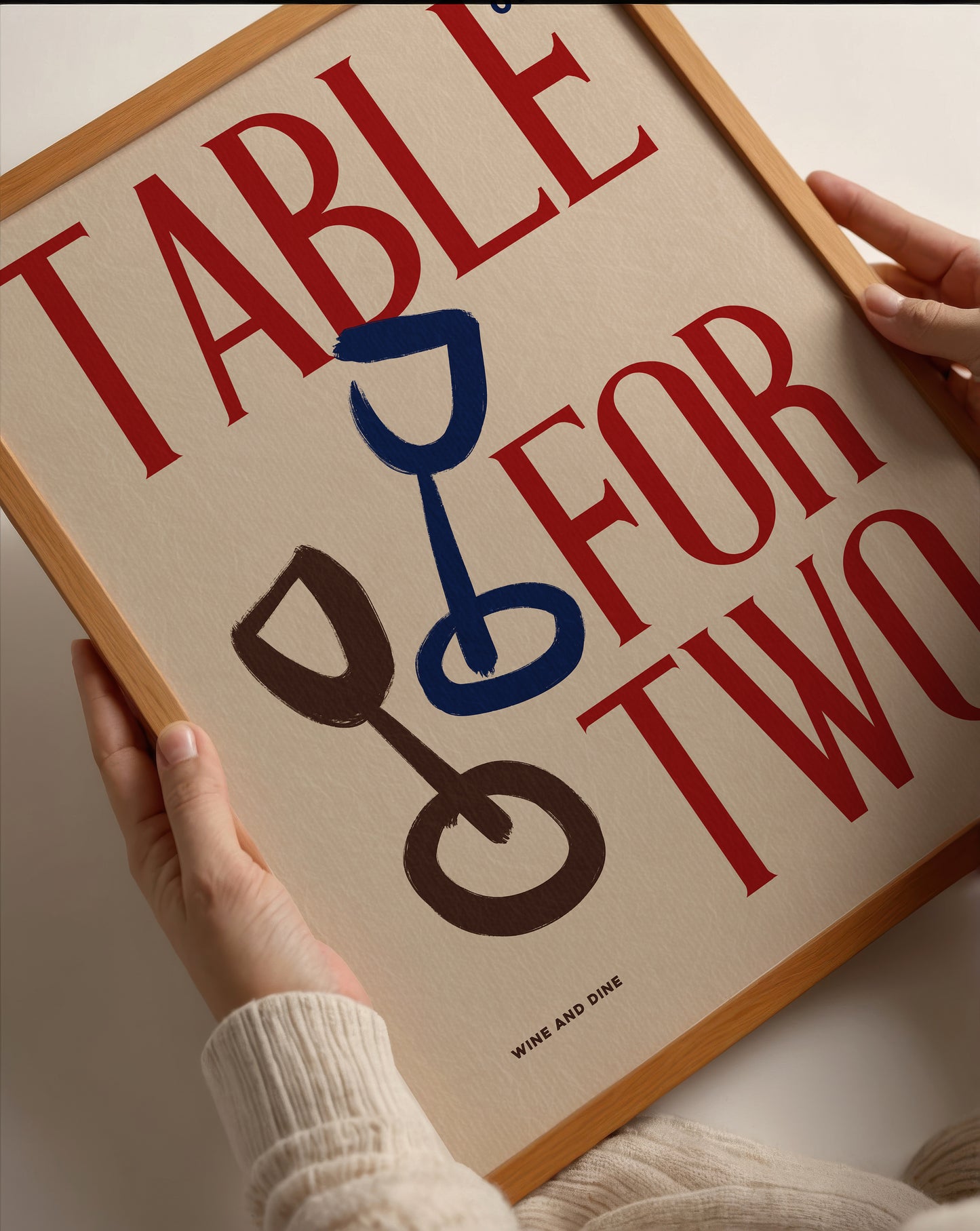 Table For Two | Dining Room Print | UNFRAMED