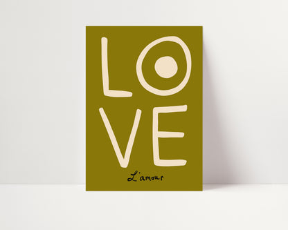 Love Print | Abstract Quote | UNFRAMED
