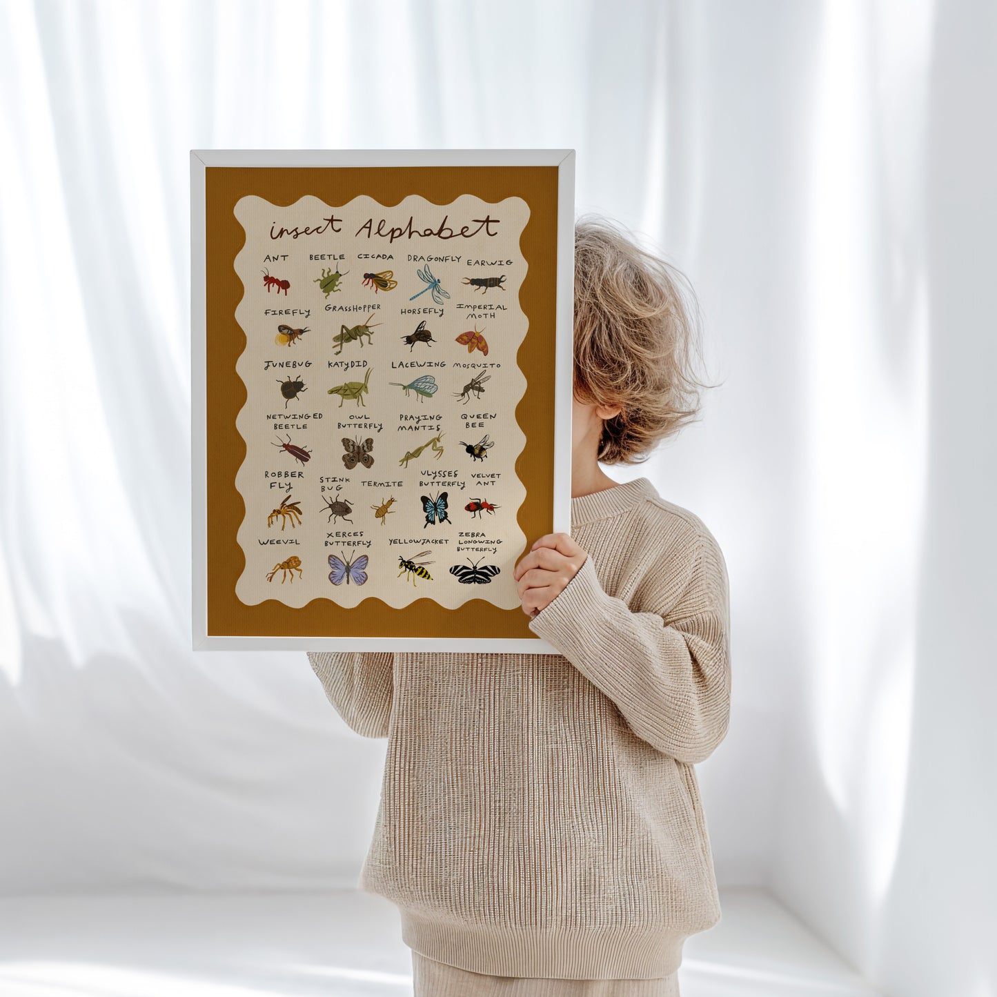 Insect Alphabet | Kid's Print | UNFRAMED