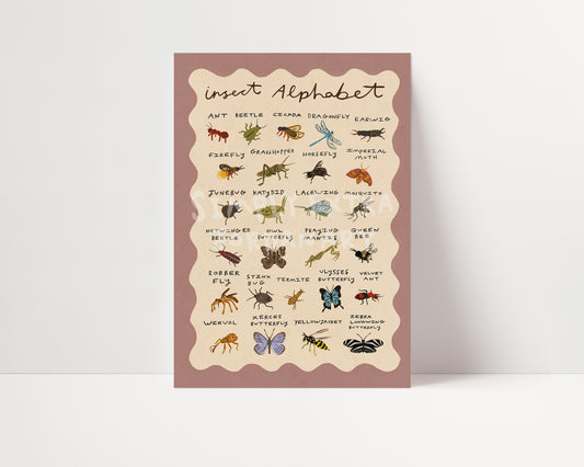 Insect Alphabet | A4 | STUDIO SECOND