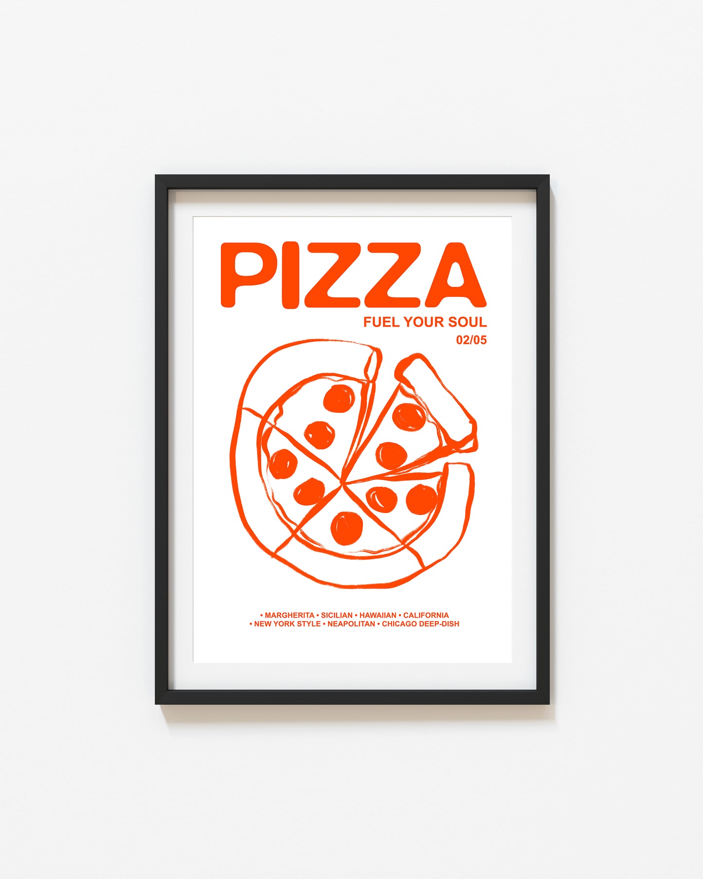 Retro Pizza | Fuel Your Soul Print | UNFRAMED