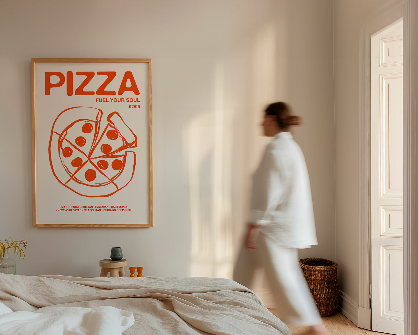 Retro Pizza | Fuel Your Soul Print | UNFRAMED