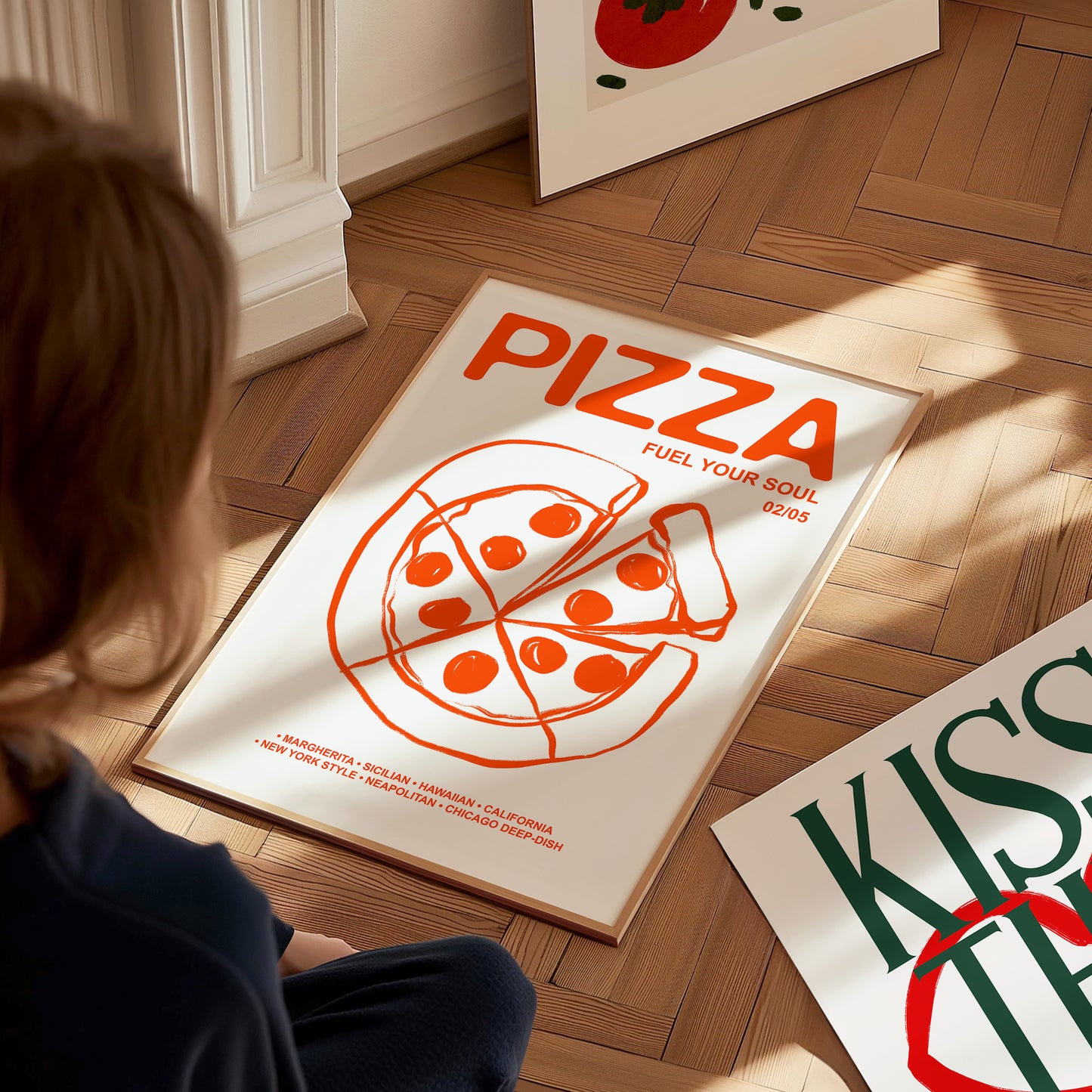 Retro Pizza | Fuel Your Soul Print | UNFRAMED