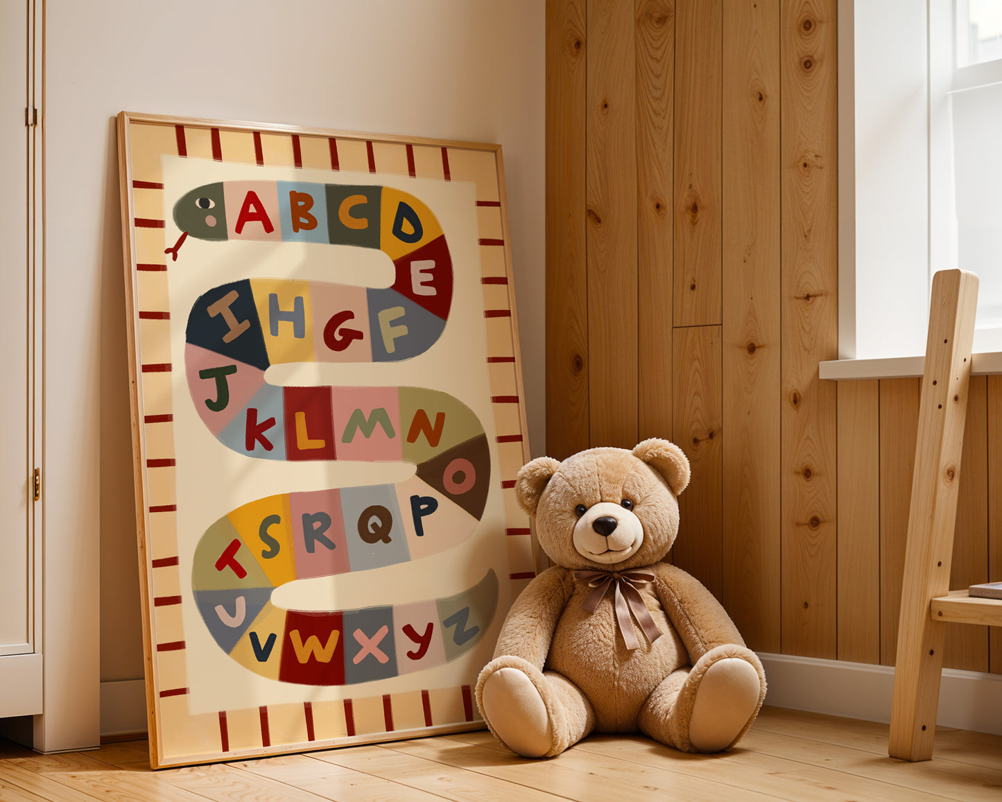 Alphabet Snake | ABC Print | UNFRAMED