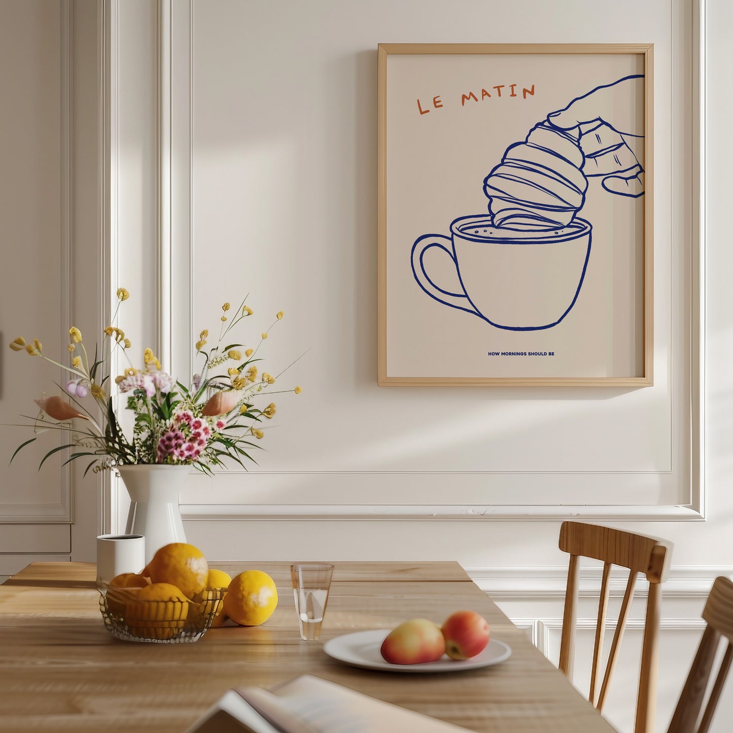 Le Matin | Croissant Print | UNFRAMED