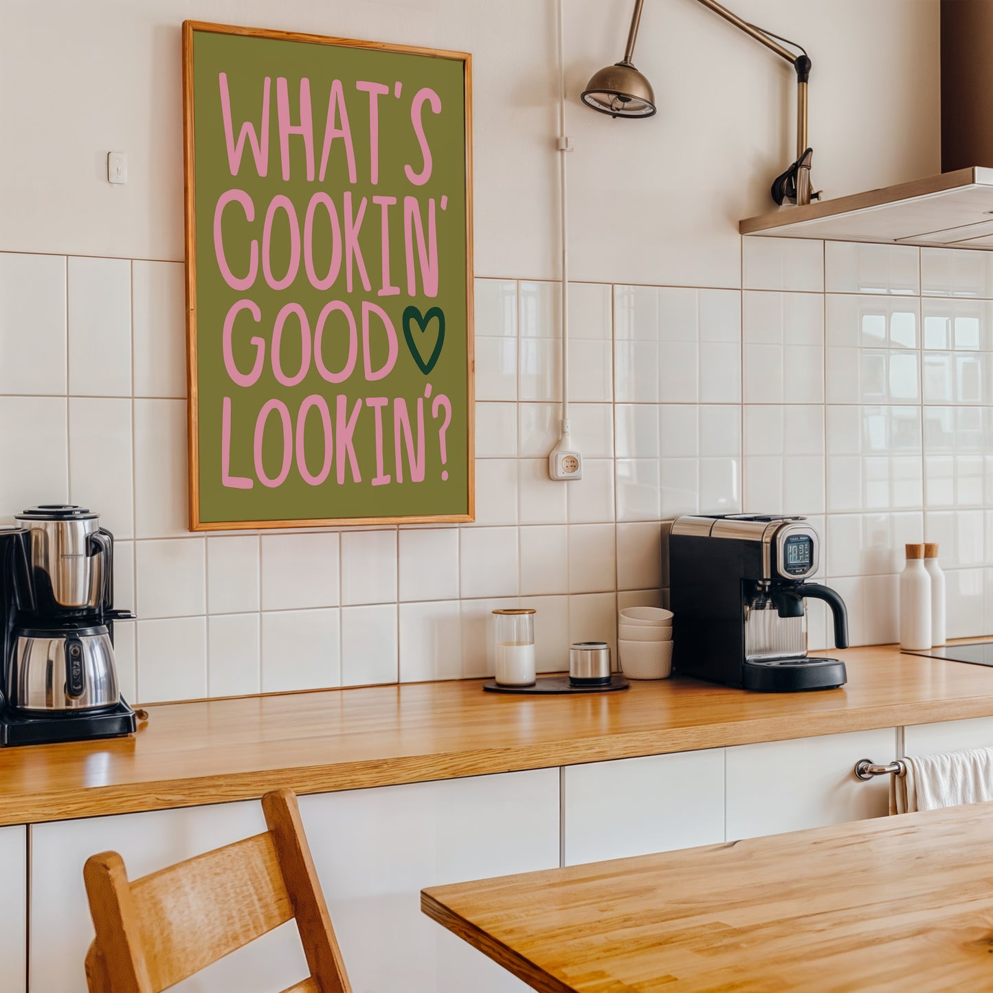 What's Cookin' Good Lookin'? | Kitchen Poster | UNFRAMED