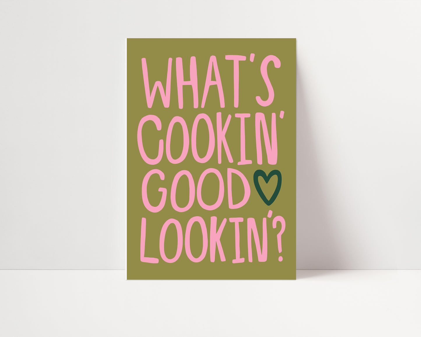 What's Cookin' Good Lookin'? | Kitchen Poster | UNFRAMED