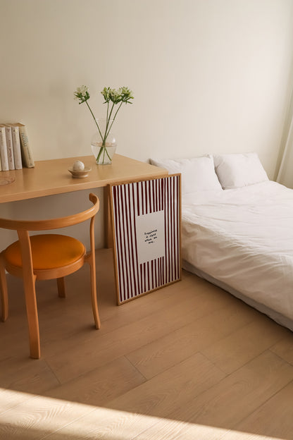 Happiness Is Where We Are | Brown Living Room Print | UNFRAMED