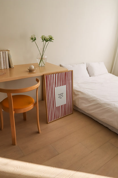 Happiness Is Where We Are | Red Living Room Print | UNFRAMED