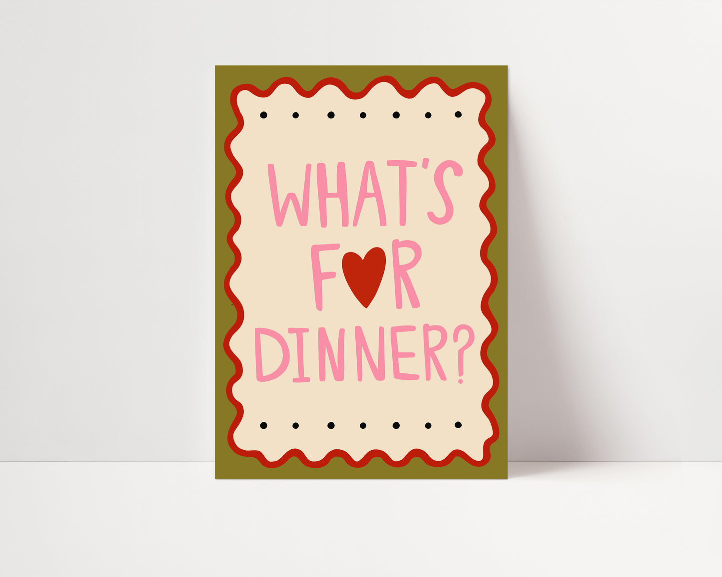 What's For Dinner? | Kitchen Poster | UNFRAMED