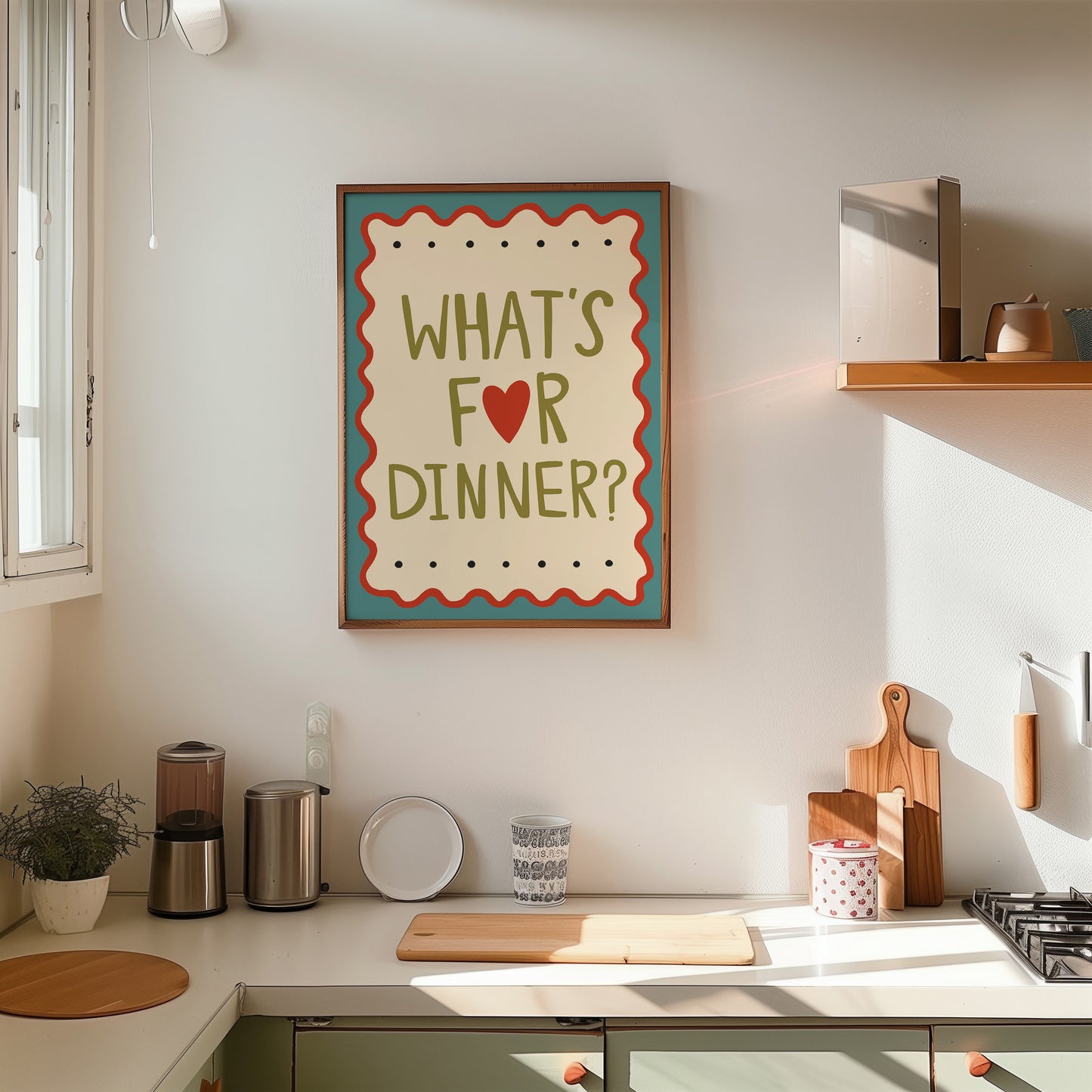 What's For Dinner? | Kitchen Poster | UNFRAMED