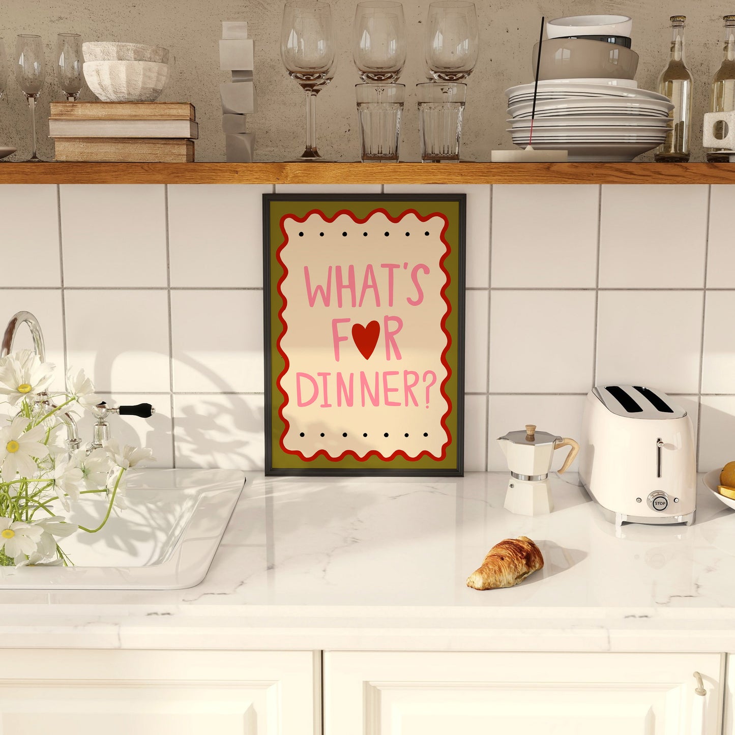 What's For Dinner? | Kitchen Poster | UNFRAMED