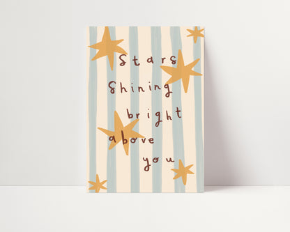 Stars Shining Bright Above You | Nursery Print | UNFRAMED