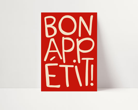 Bon Appetit | Kitchen Poster | UNFRAMED