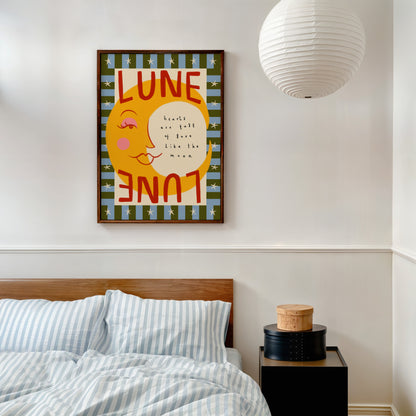 Lune | Boho Moon Print | UNFRAMED