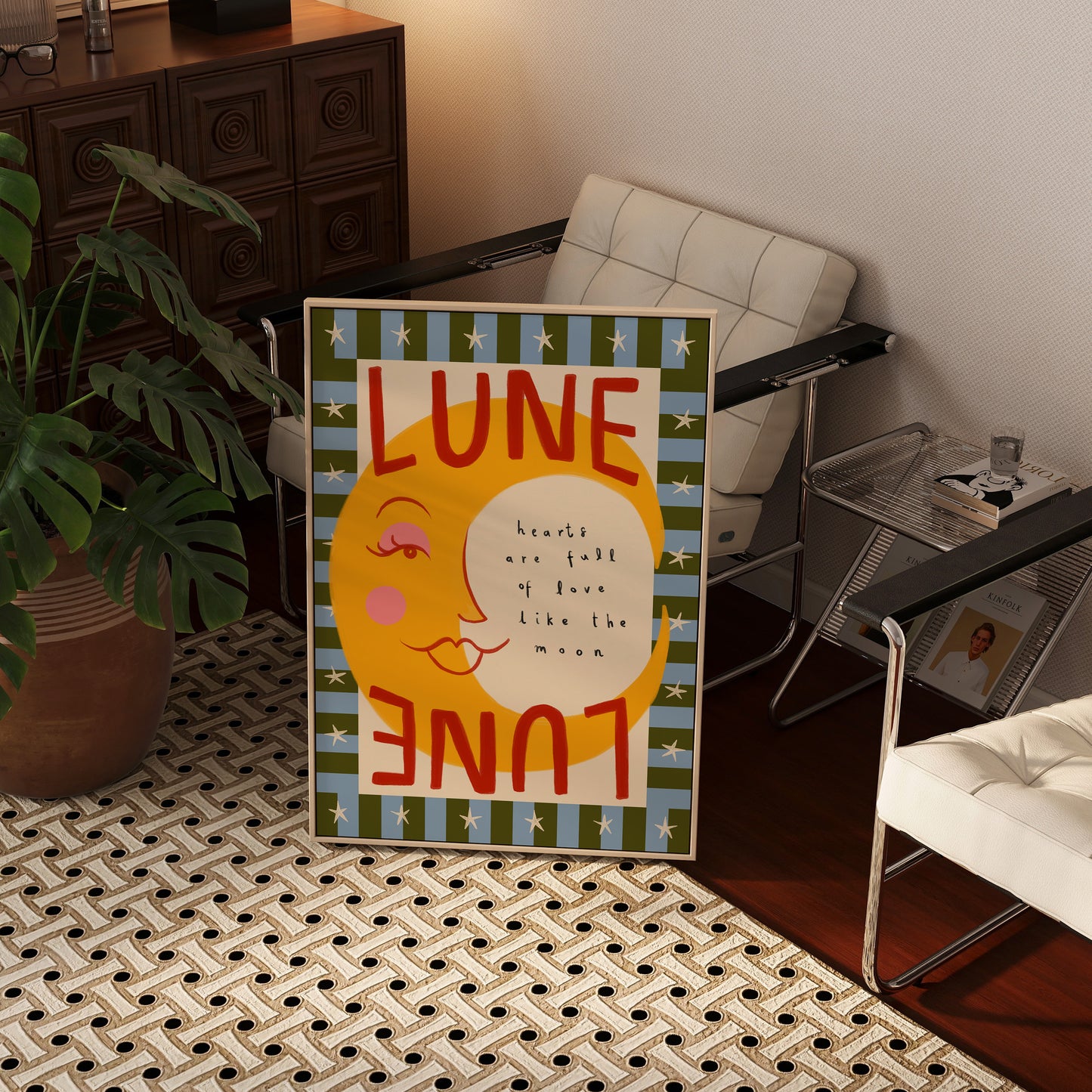 Lune | Boho Moon Print | UNFRAMED