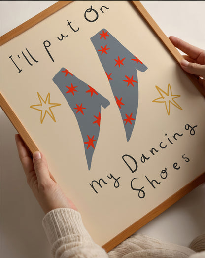 Dancing Shoes | Dancing Print | UNFRAMED