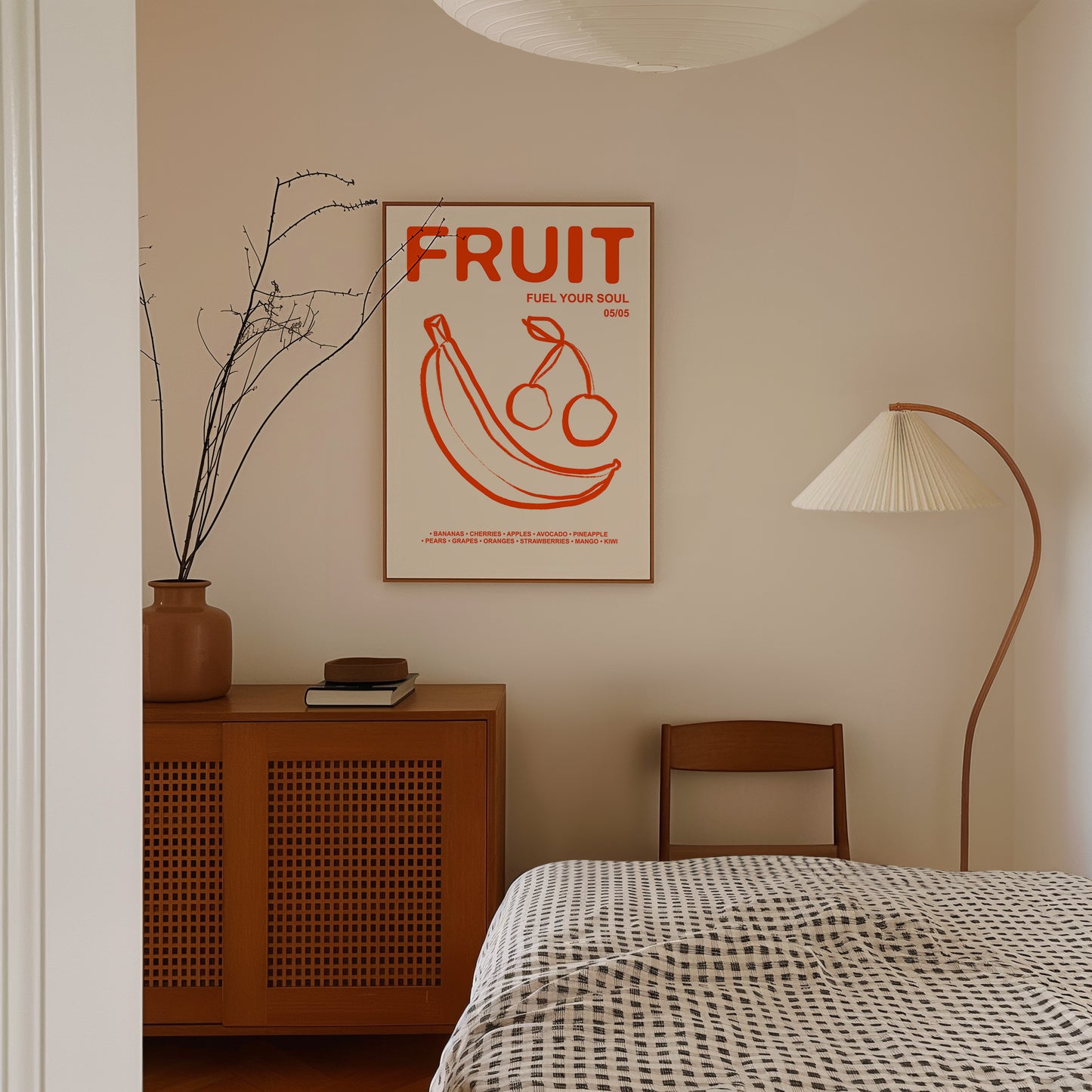 Retro Fruit | Fuel Your Soul Print | UNFRAMED