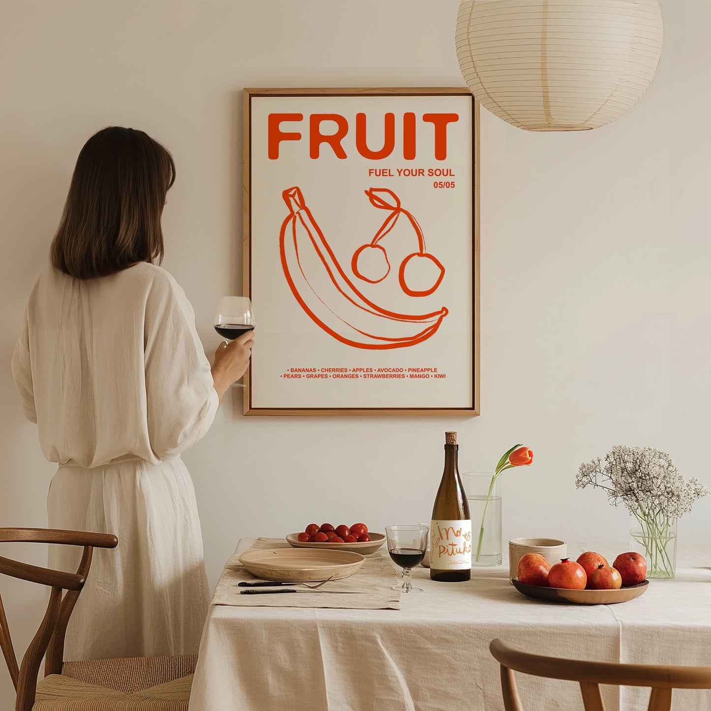 Retro Fruit | Fuel Your Soul Print | UNFRAMED