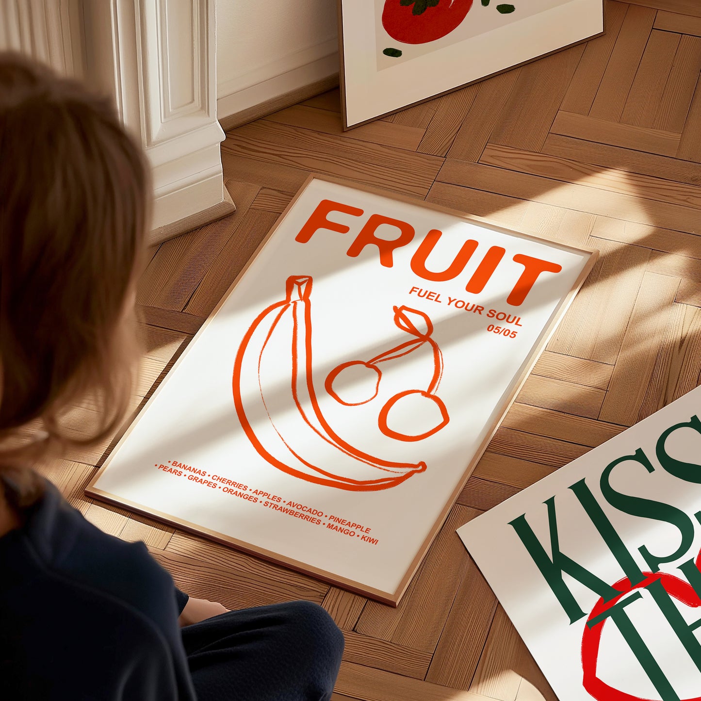 Retro Fruit | Fuel Your Soul Print | UNFRAMED