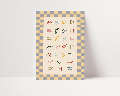 Colourful Alphabet | Kid's Print | UNFRAMED