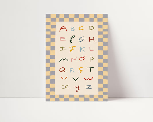 Colourful Alphabet | Kid's Print | UNFRAMED