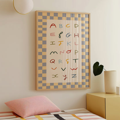 Colourful Alphabet | Kid's Print | UNFRAMED
