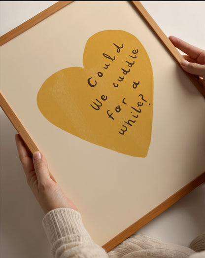 Can We Cuddle? | Nursery Print | UNFRAMED