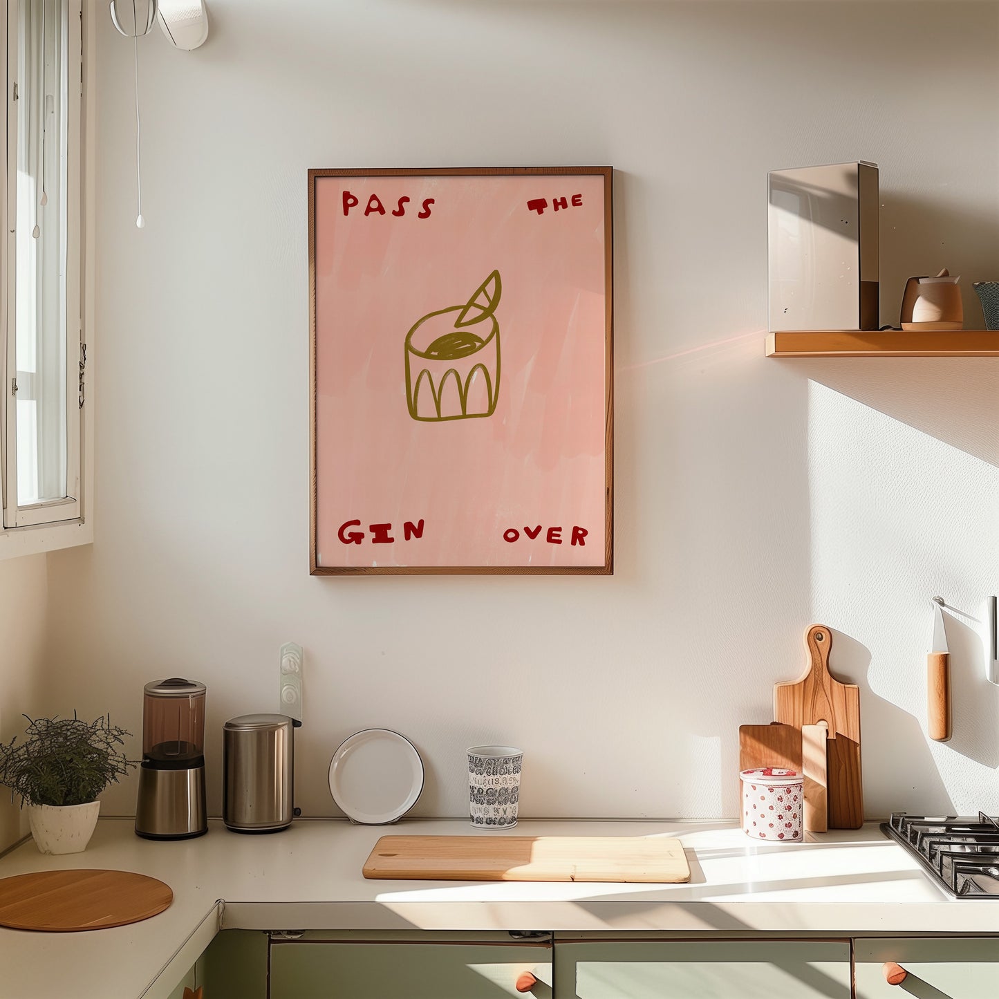 Pass The Gin Over | Gin Print | UNFRAMED