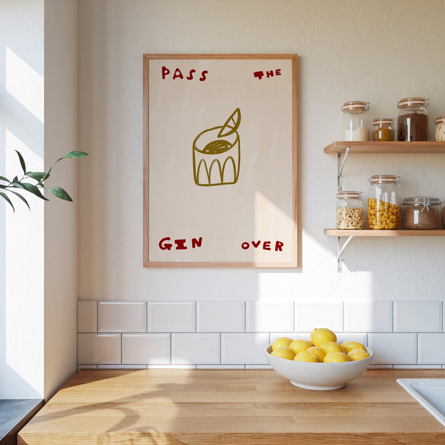 Pass The Gin Over | Gin Print | UNFRAMED