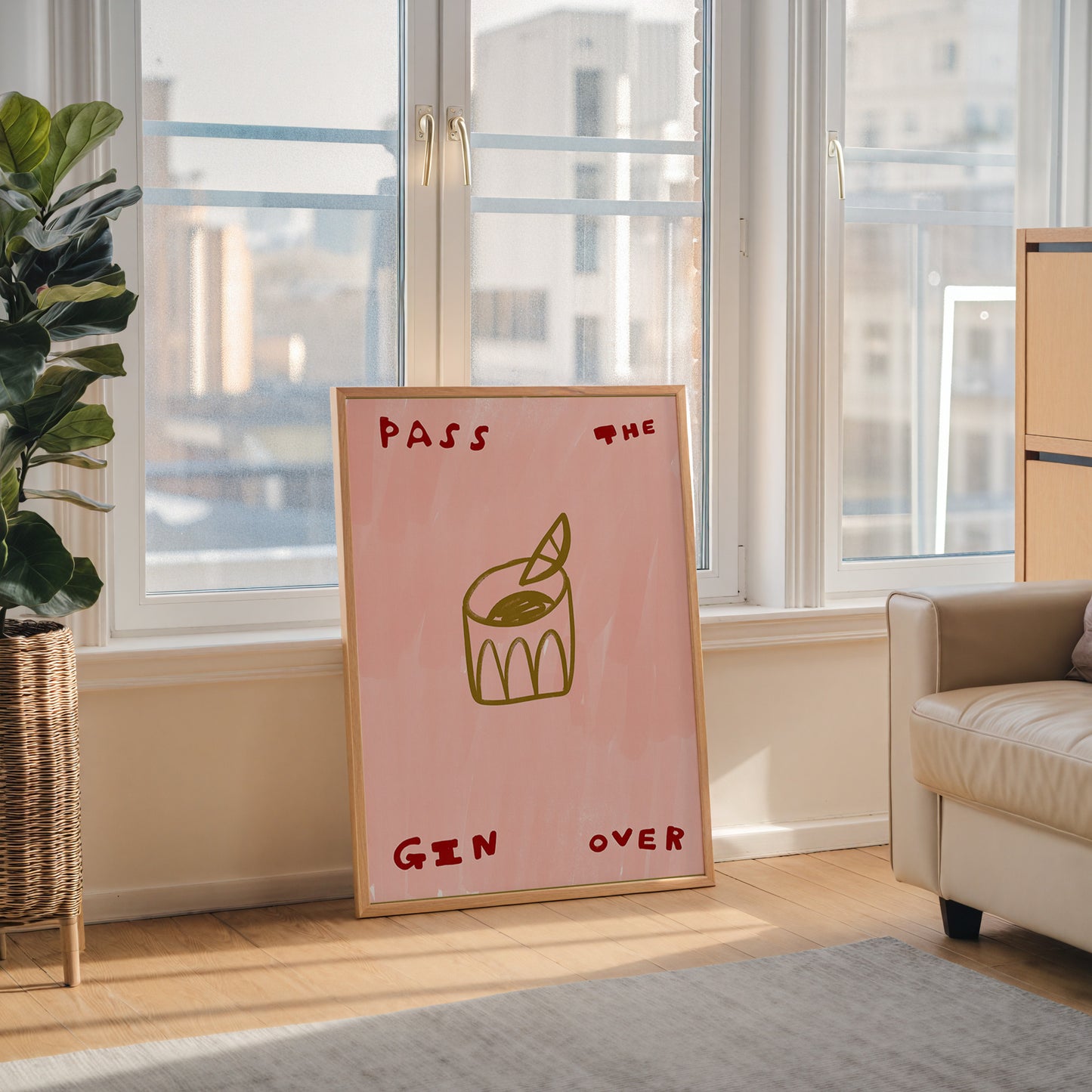Pass The Gin Over | Gin Print | UNFRAMED