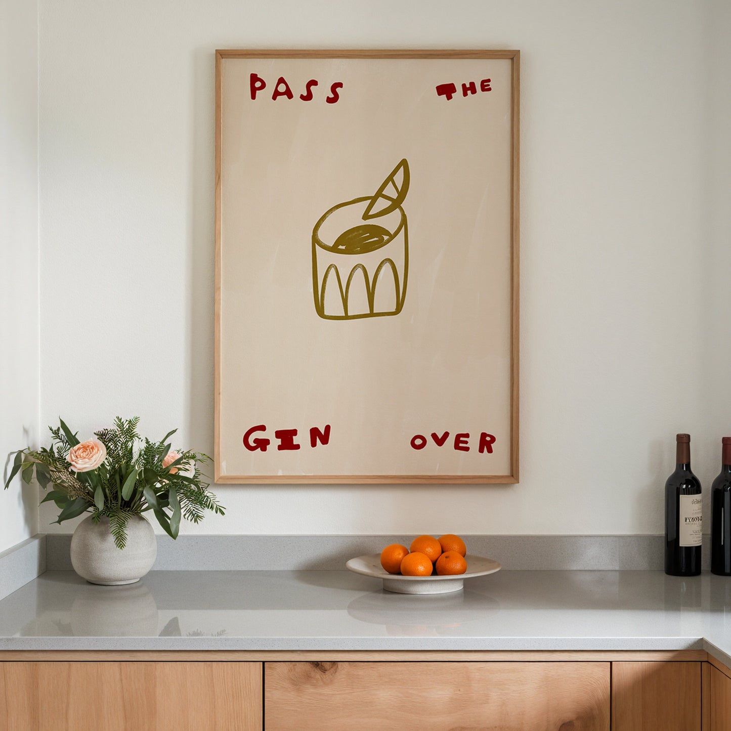 Pass The Gin Over | Gin Print | UNFRAMED