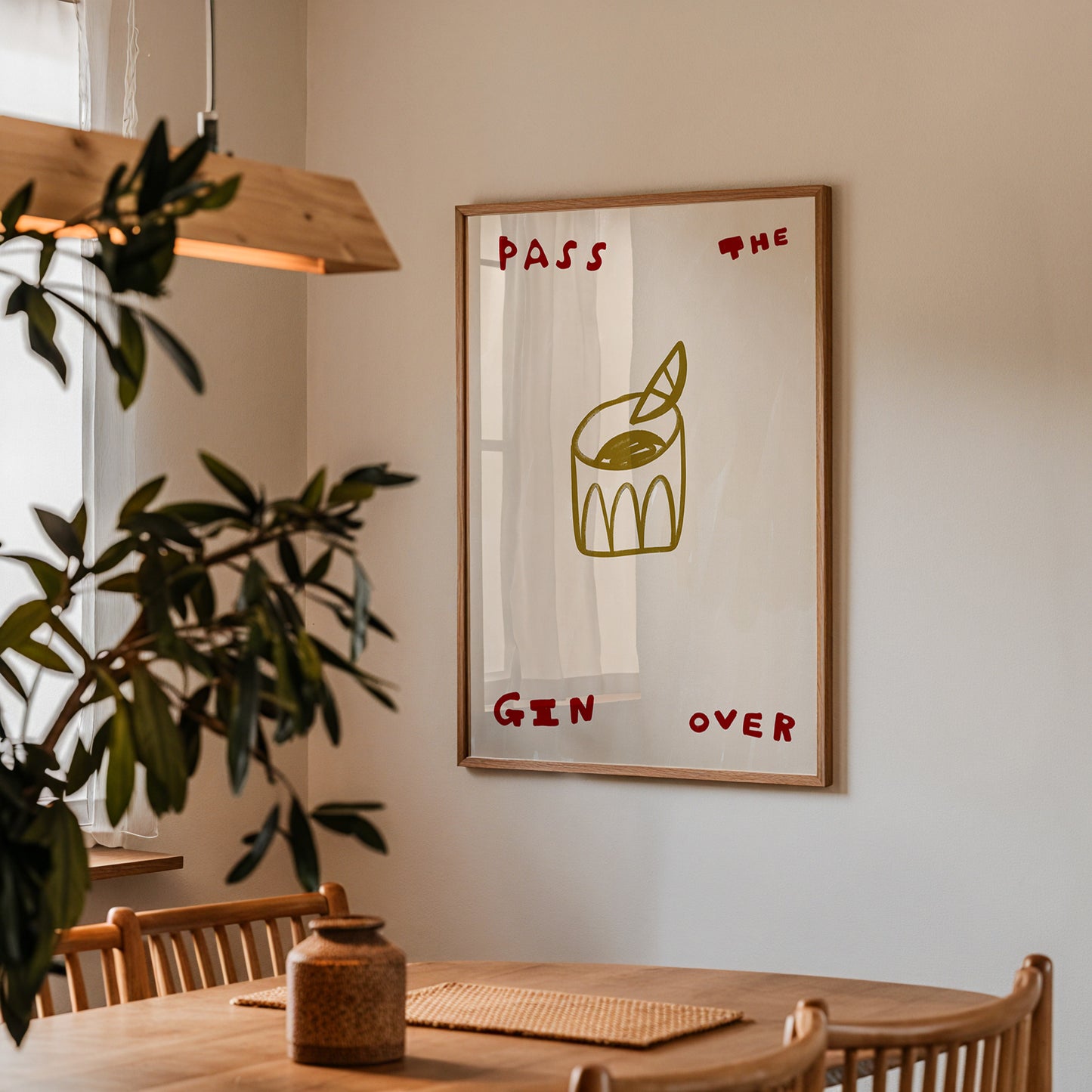 Pass The Gin Over | Gin Print | UNFRAMED