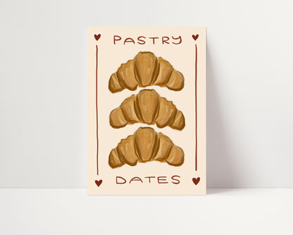 Pastry Dates | Croissant Print | UNFRAMED