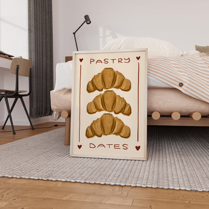 Pastry Dates | Croissant Print | UNFRAMED