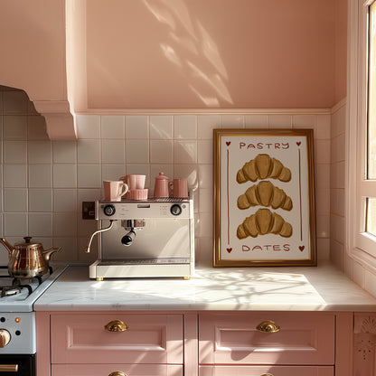 Pastry Dates | Croissant Print | UNFRAMED