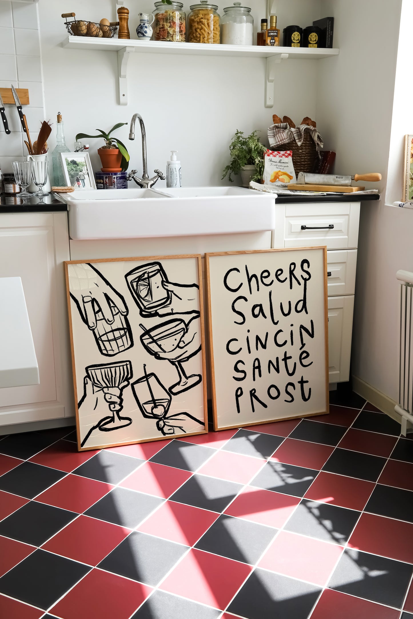 Retro Cheers | Set of 2 Prints | UNFRAMED