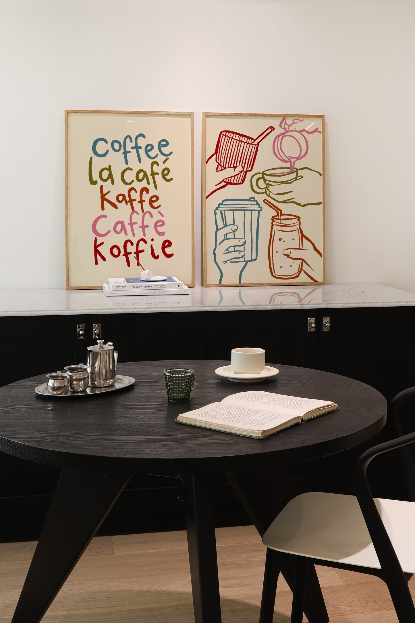 Coffee Cups | Set of 2 Prints | UNFRAMED