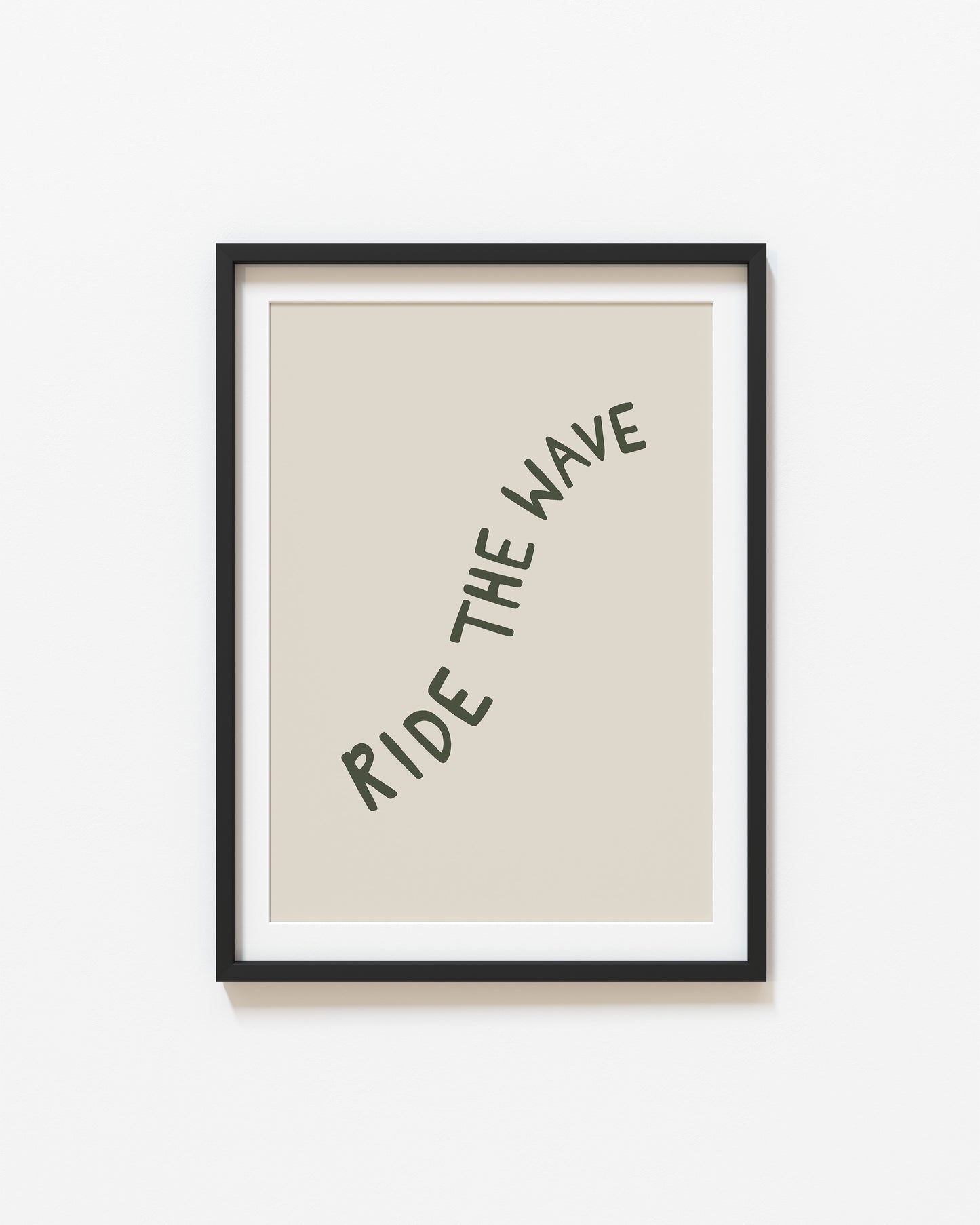 Ride The Wave | Quote Poster | Green | UNFRAMED